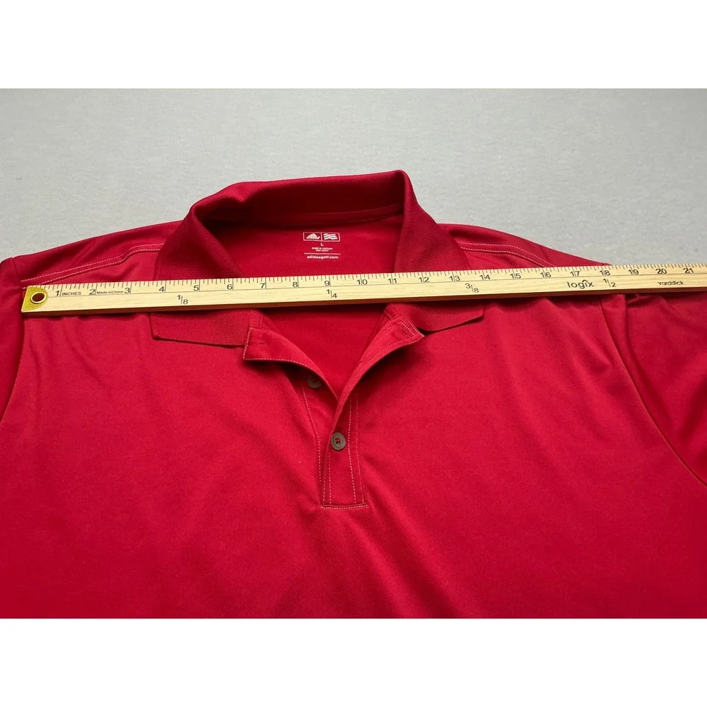 Adidas Vintage Polo Shirt Red Short Sleeve‎ Performance Golf Mens XL Z72993
